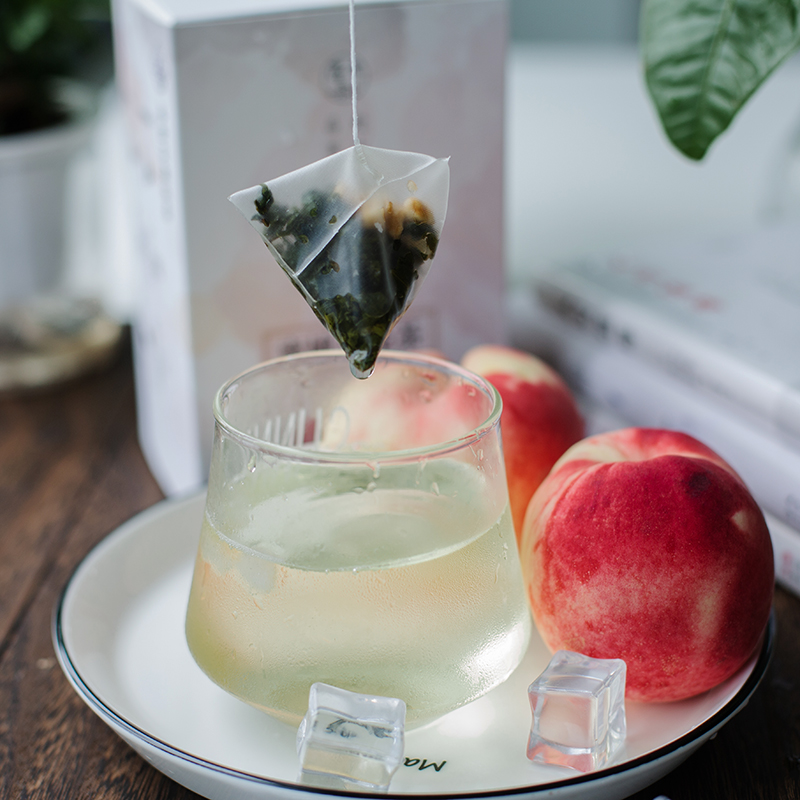 Lotus wood Candied Peach Oolong Tea Fruit Flower Tea Triangle Bag Can Cold Brew Tea Bagged Tea Bag White Peach Oolong Tea