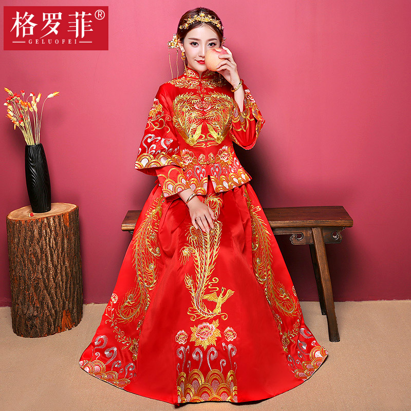 Xiuhe clothing bride 2020 new wedding toast Chinese style dress Chinese wedding dress pregnant women winter