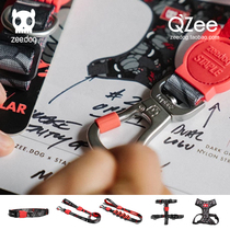 QZee American Zeedog collar pigeon Staple traction rope chest back small medium and large dog golden hair Koji