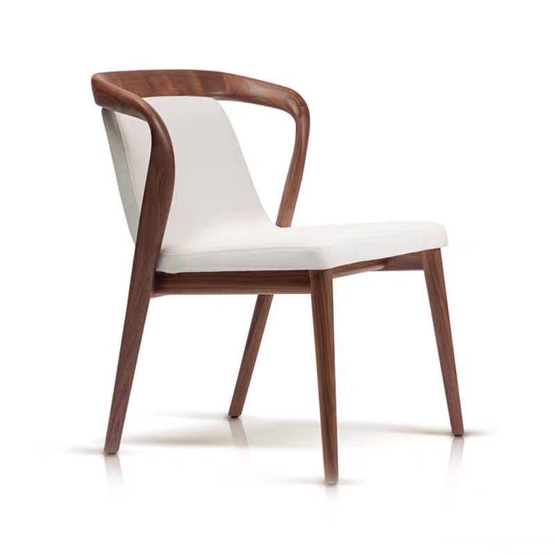 New Chinese Dining Chair Sales Office Negotiation Chair Household Post-Modern Simple Solid Wood Chair Hotel Cafe Leisure Chair
