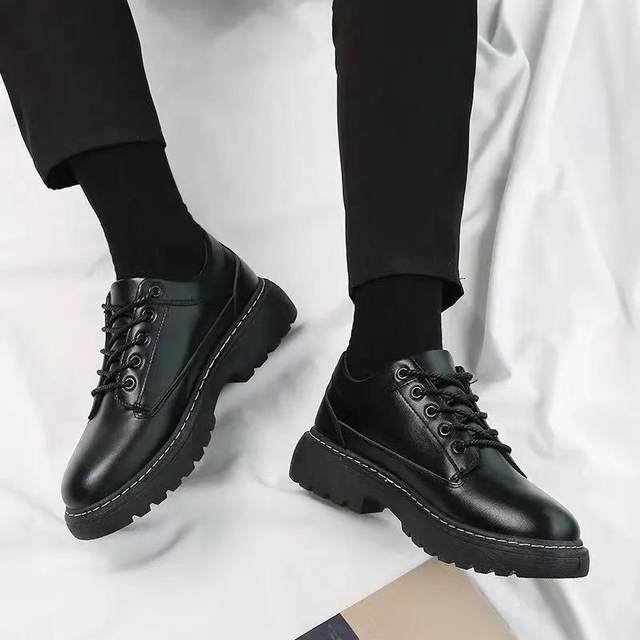 Chef's shoes men's non-slip waterproof kitchen men's small black shoes work casual office leather shoes men's business shoes small leather shoes