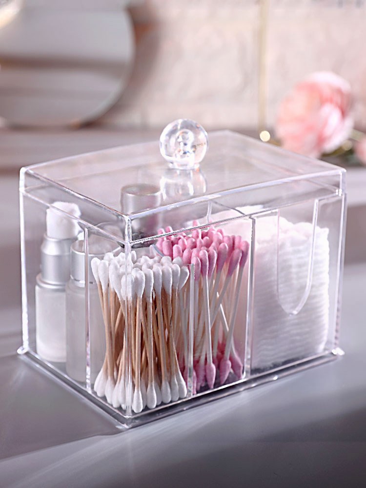 Beauty mascara graft containing box finishing frame lip balm creative acrylic makeup cotton makeup case dust lip gloss