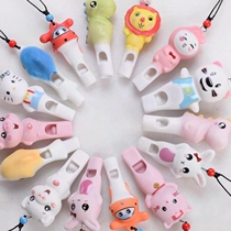 Cartoon whistle childrens toys non-toxic professional ceramic whistle necklace childrens small gifts park stall souvenirs