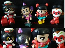 KFC Toys 2017 Four Treasures Bring New Year Chinese Comic Calabash Baby Nezha Sun Wukong Black Cat Sheriff