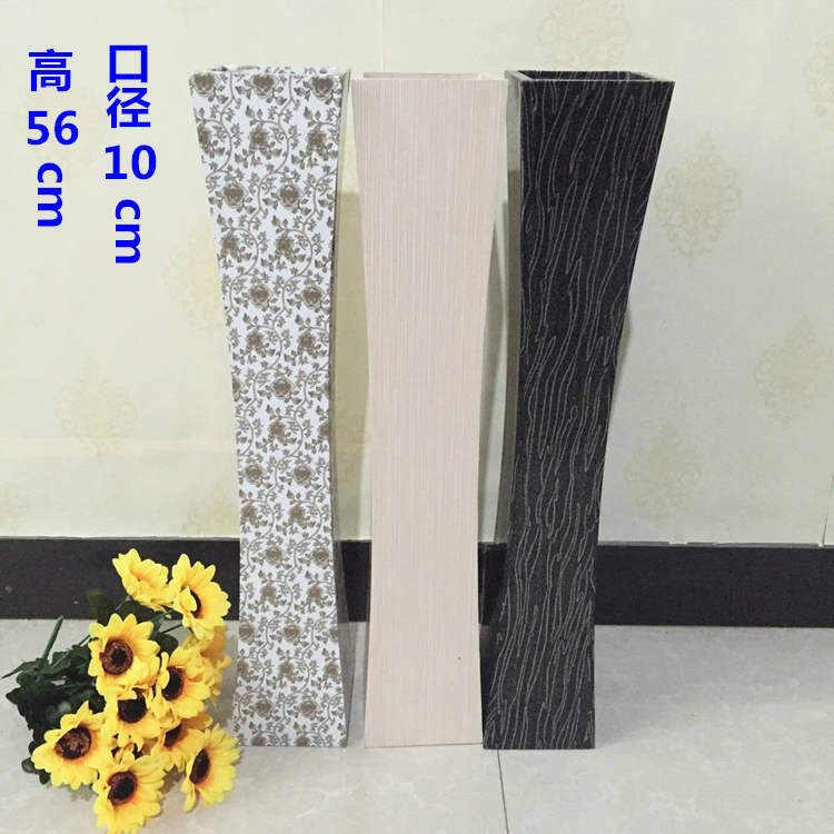 Phong cách tối giản hiện đại phòng khách sàn bình hoa khô hoa nhân tạo cắm hoa Bình gỗ - Vase / Bồn hoa & Kệ chậu cây để bàn