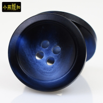 Dark blue woolen coat windbreaker button all-match clothes coat suit button mens and womens sweater button pants button