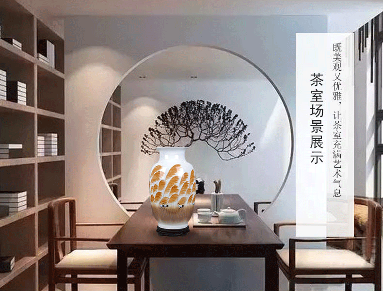 Hand - made famous masterpieces vase jingdezhen ceramic porcelain vases with modern decoration that occupy the home sitting room