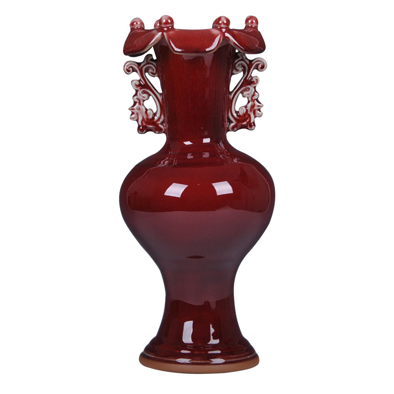 Jingdezhen ceramic vase archaize crack jun porcelain home decoration new classical sitting room porch crafts