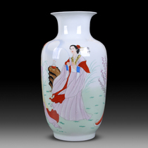 Jingdezhen new Chinese ceramic vase living room floor hand-painted four beautiful picture TV cabinet home ornaments