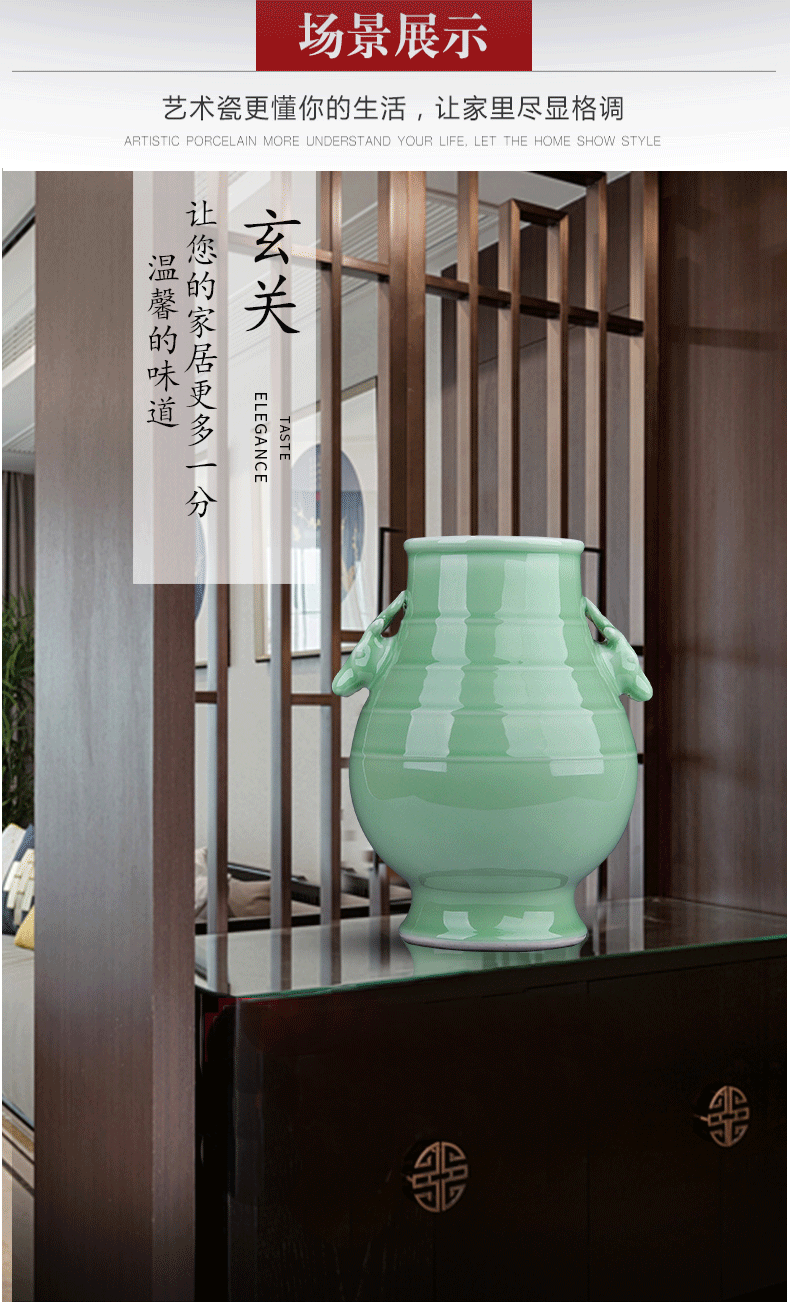 Jingdezhen ceramics vase flower arranging new Chinese style household, the sitting room porch decoration TV ark, rich ancient frame furnishing articles