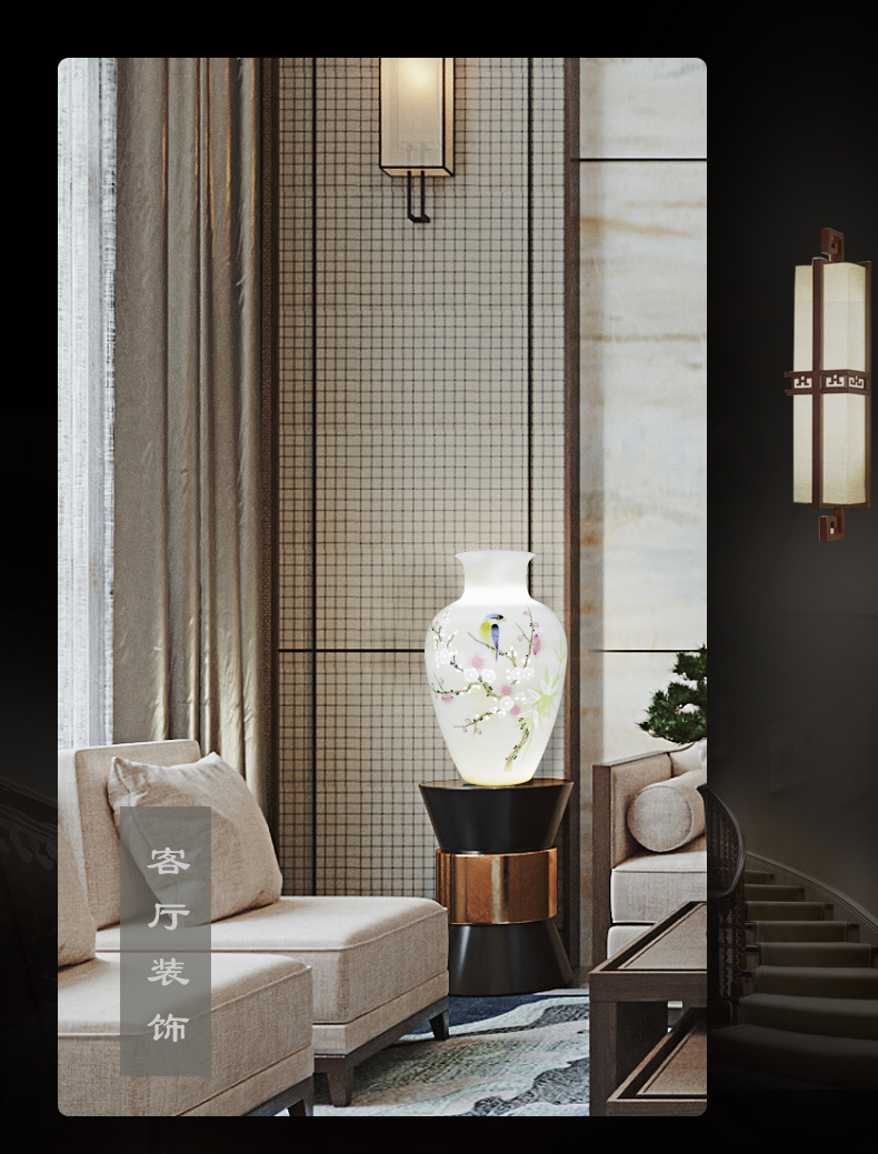 Jingdezhen ceramics new Chinese hand - made dried flower vases, flower arrangement bedroom household furnishing articles, the sitting room porch decoration