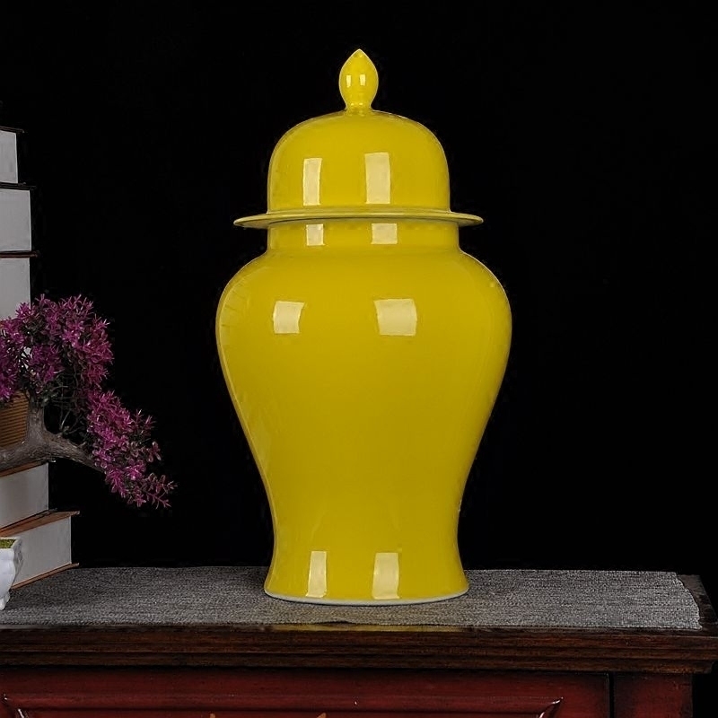 Jingdezhen ceramic vase general Chinese archaize color glaze tank storage tank was sitting room adornment handicraft furnishing articles