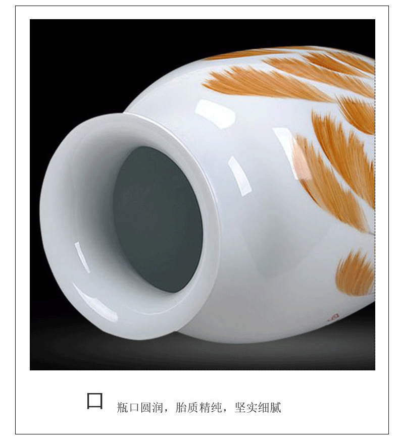 Hand - made famous masterpieces vase jingdezhen ceramic porcelain vases with modern decoration that occupy the home sitting room