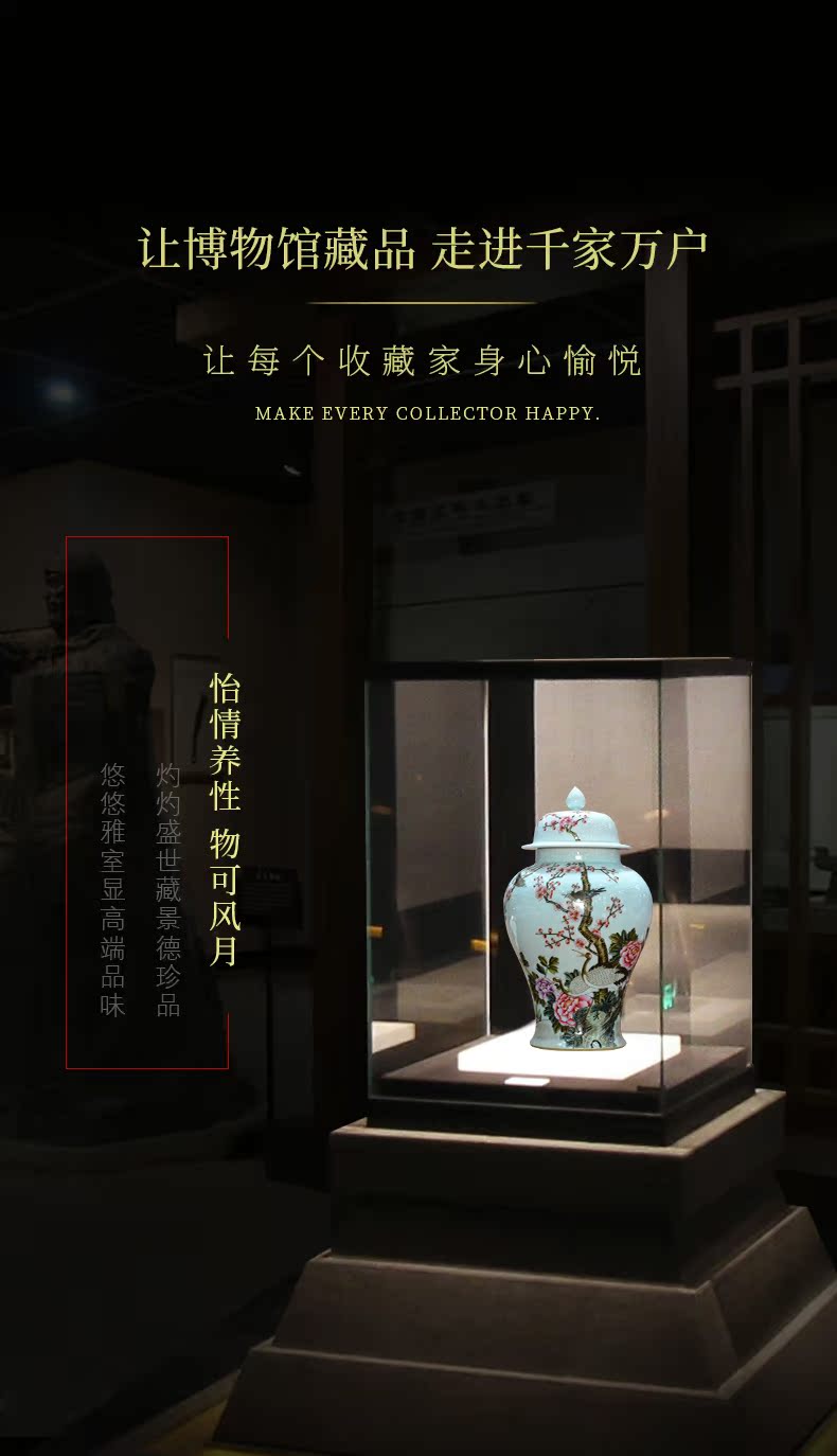 Jingdezhen ceramics archaize the qing qianlong colored enamel painting of flowers and general pot vase Chinese crafts are sitting room