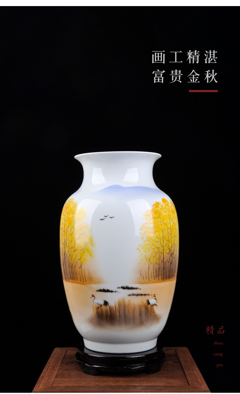 Jingdezhen ceramics hand - made celebrity cixin qiu - yun works famille rose porcelain vase art adornment handicraft furnishing articles in the living room