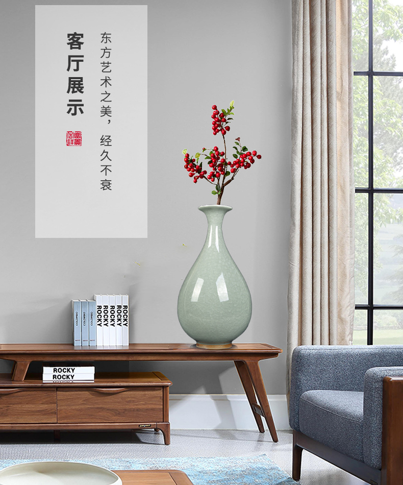 Archaize of jingdezhen ceramics up crack vases, sitting room of Chinese style household decorative crafts rich ancient frame furnishing articles