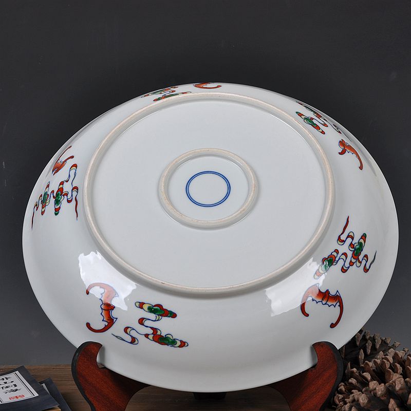 Scene imitation Ming and the qing dynasty, jingdezhen ceramics hand - made bucket decorated prosperous trading household act the role ofing is tasted crafts are open