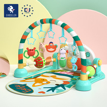  UK evoceler baby fitness rack music pedal piano 0-1 year old baby puzzle game blanket toy