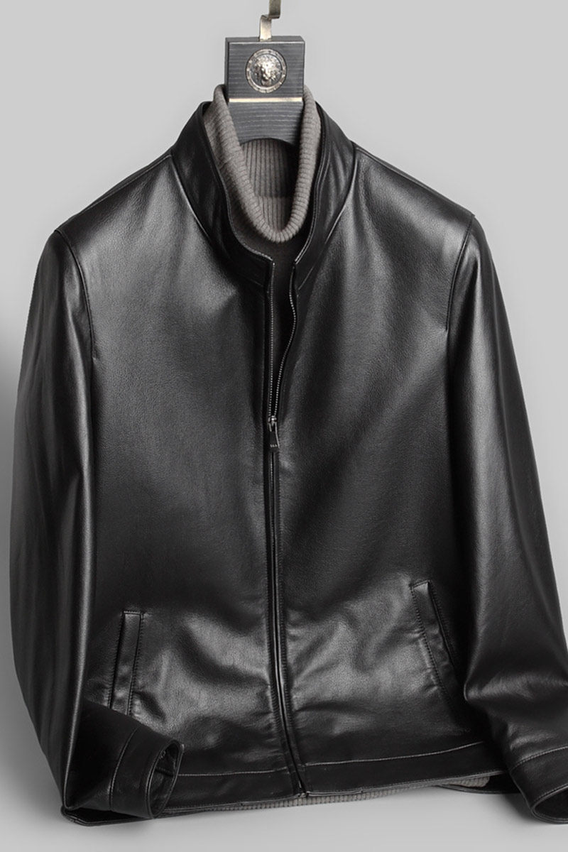 Pure cow fur coat male leather head coat of the leather head of the new leather jacket spring and autumn thin coat