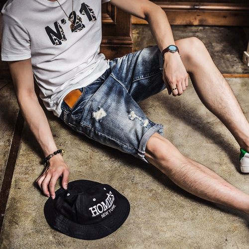 Tide, трендовая джинсовая юбка для отдыха, шорты, мужские штаны, оверсайз, большой размер