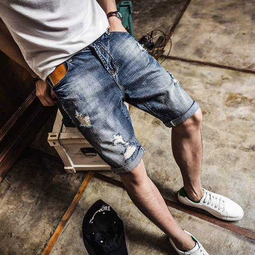 Tide, трендовая джинсовая юбка для отдыха, шорты, мужские штаны, оверсайз, большой размер