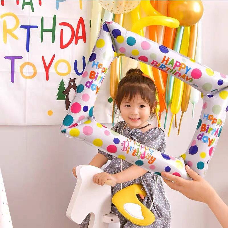 ins net red photo frame photo aluminium film Balloon Fun Birthday Party Decoration Picnic Meet Photos Arranged Props-Taobao