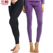 Three-gun long trousers womens autumn and winter thin stretch slim self-retaining Lycra cotton warm solid color wearing Joker casual tide leggings
