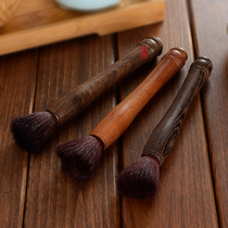 Ebony solid wood raising pot pen does not lose hair Tea brush Tea brush Teapot Tea sweep Tea tray Kung Fu tea set Tea ceremony spare parts