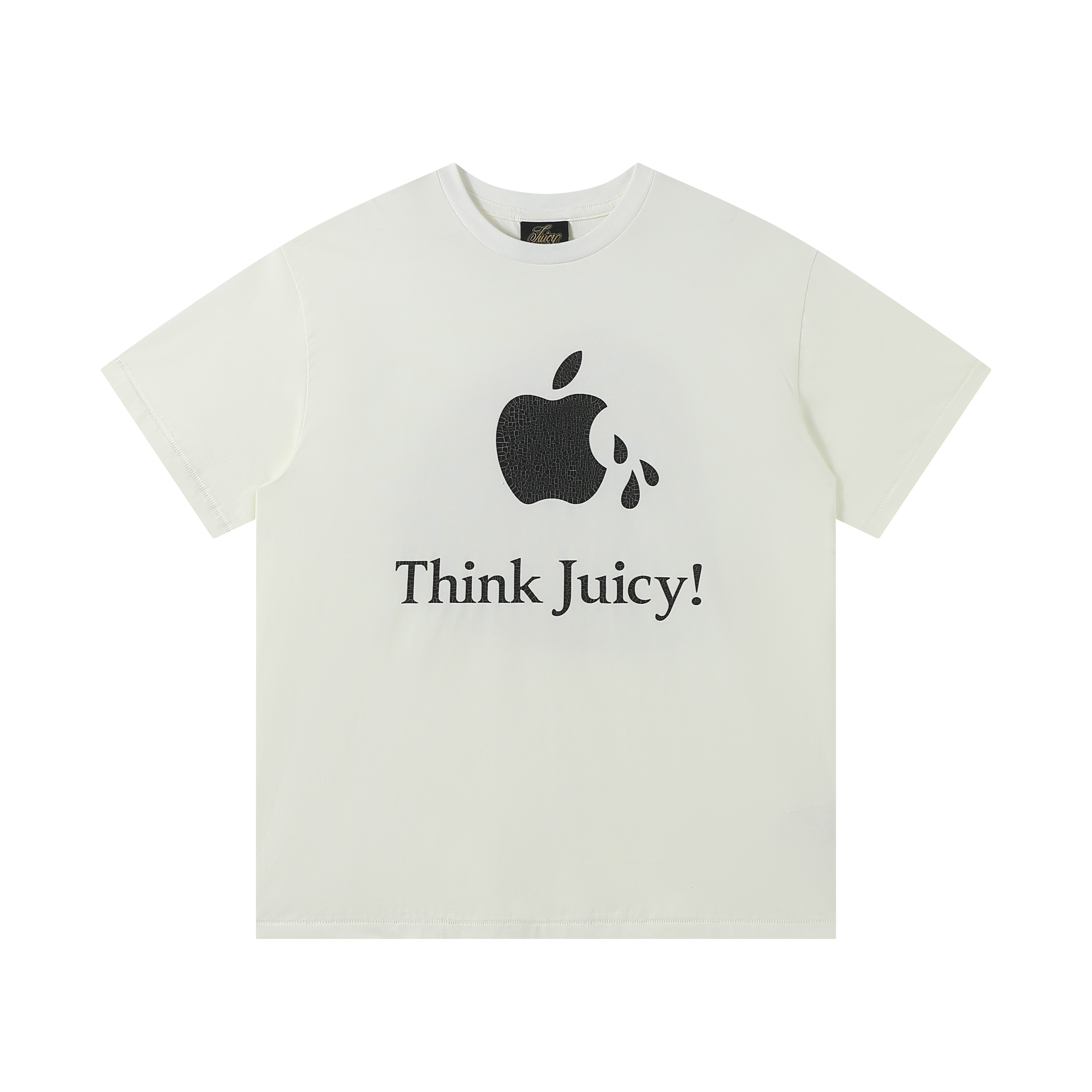 JUICY “think juicy!” Apple Juice Vintage-Style Short-Sleeve Tee