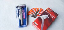 Old - fashioned blade hand razor metal shaver blade double - sided blade lens box loading blade 1 knife 7 blade