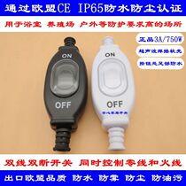 204 Waterproof boat-shaped push button switch IP65 on-line push button switch rainproof outdoor power supply dual-wire double-disconnect switch