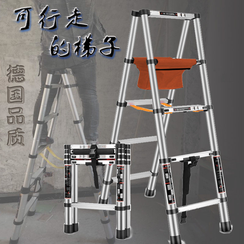 Convenient style home telescopic ladder furnishing engineering walking ladders with ladders, ladders for walking