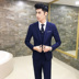 Bộ đồ ba mảnh phù hợp với giới trẻ nam phiên bản Hàn Quốc mùa xuân tự tu áo khoác blazer nam Suit phù hợp