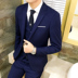 Bộ đồ ba mảnh phù hợp với giới trẻ nam phiên bản Hàn Quốc mùa xuân tự tu áo khoác blazer nam Suit phù hợp