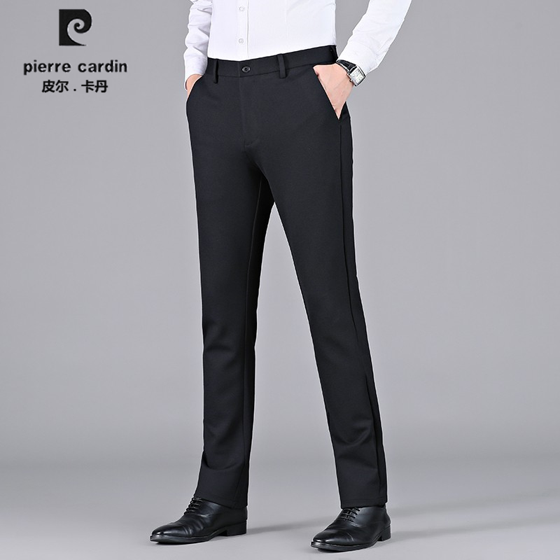 Pierre Cardon 2022 Spring autumn new men's micro-bounty in youth long pants casual pants free of ironing middle waist tide men's clothing
