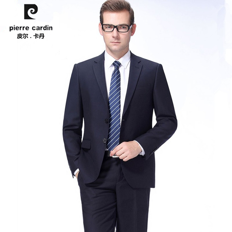 Piercaden Business Wool suit two pieces of middle-aged two-piece deduction-free pressing open fork suit dress suit men's clothing