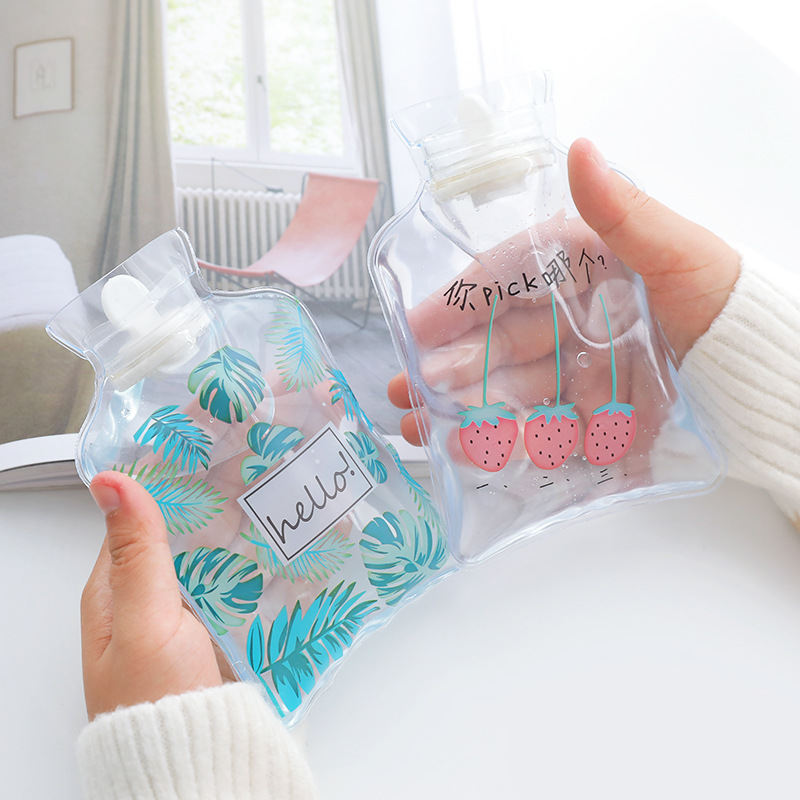 Mini hot water bags Water injection Small Number of students Warm hands Small Carry-on Water Flushing Water Warm Water Bag Women Transparent Warm Hand Bag
