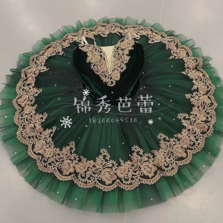 Children's Ballet Show TUTU Swan Lake Performing Green Pompeo Dress Little Swan Dance Clothes