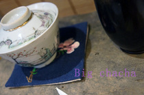 The story is white-headed Magnolia embroidered cotton and linen coaster double-layer thick insulation mat tea mat tea ceremony accessories