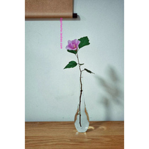 ) Artificial blowing big tea tea strict selection of Japanese foundry refined glass crane head flower device nitrate bottle flower