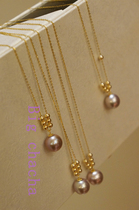 Rare Silver Grey Purple Akoya with Positive Light Super Concentrated Genuine Hemp Japan Seawater Pearl