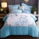 Nam Cực Nguyên Đán bông denim khăn trải giường cotton quilt 1,5 giường m 2.0 Quốc Gió đúp - Bộ đồ giường bốn mảnh bộ ga trải giường everon