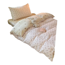 Quilt pure cotton complete set six-piece bedding set single college dormitory bed sheet mattress three-piece set