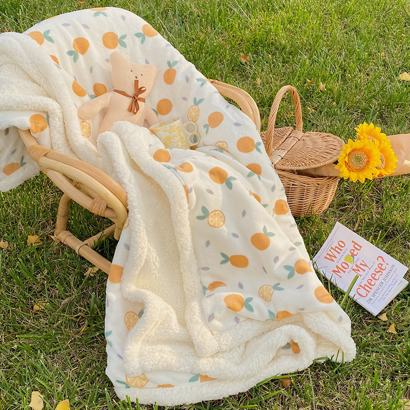 Coral Fluff Blanket Winter Thickened Air Conditioning Blanket s Nap Blanket Office Bed With Quilt Sofa Cover Blanket-Taobao
