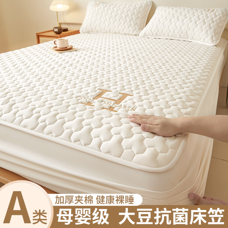 Quilted Waterproof Fitted Sheet, Single Piece, Thickened Bed Cover, Full-Coverage Bed Cover, Mattress Protector, 2026 New Model, Suitable for All Seasons