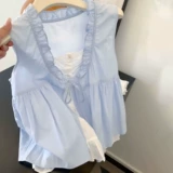 Комплект, летняя милая майка топ без рукавов, размер, городской стиль