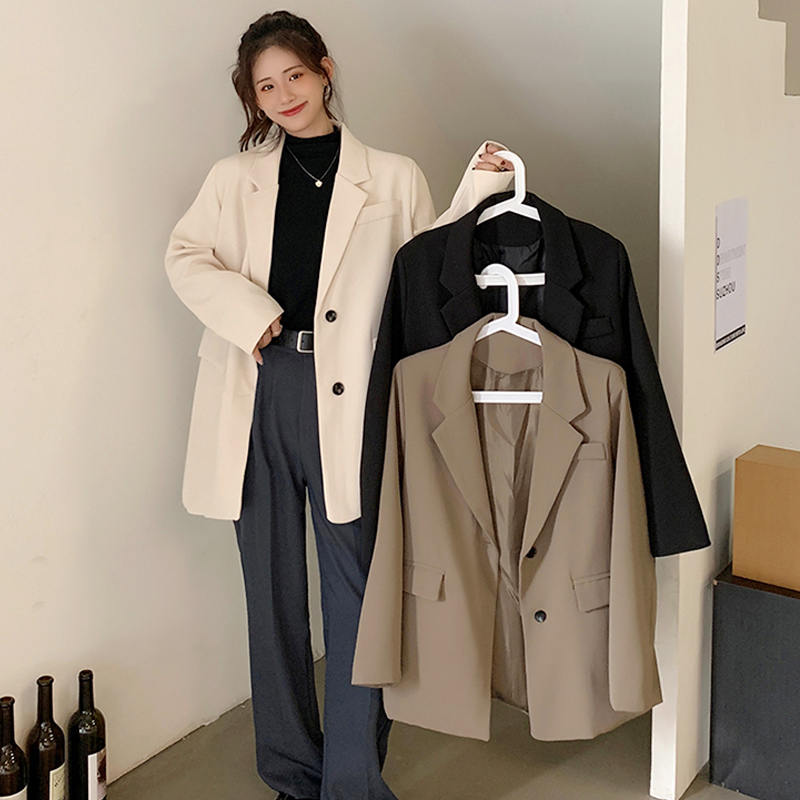 Plus-Size Black Casual Blazer for Women, Early Spring 2026 New Style, High-End and Elegant Small Suit Jacket