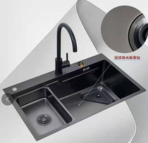 (Three holes) Nano handmade sink thickened stainless steel single tank kitchen multifunctional household horn sink