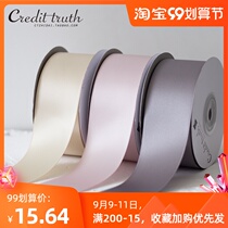 4cm high quality encrypted double-sided polyester ribbon wedding bow high-end gift packaging ribbon Nordic ribbon
