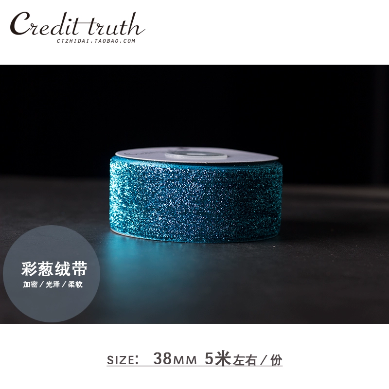 Thắt lưng nhung 3,8 cm quần bên trang trí phụ kiện quần áo bao bì quà tặng ruy băng phụ kiện tóc nhập khẩu - Phụ kiện tóc dây buộc tóc vải